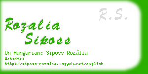 rozalia siposs business card